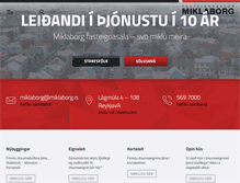 Tablet Screenshot of miklaborg.is